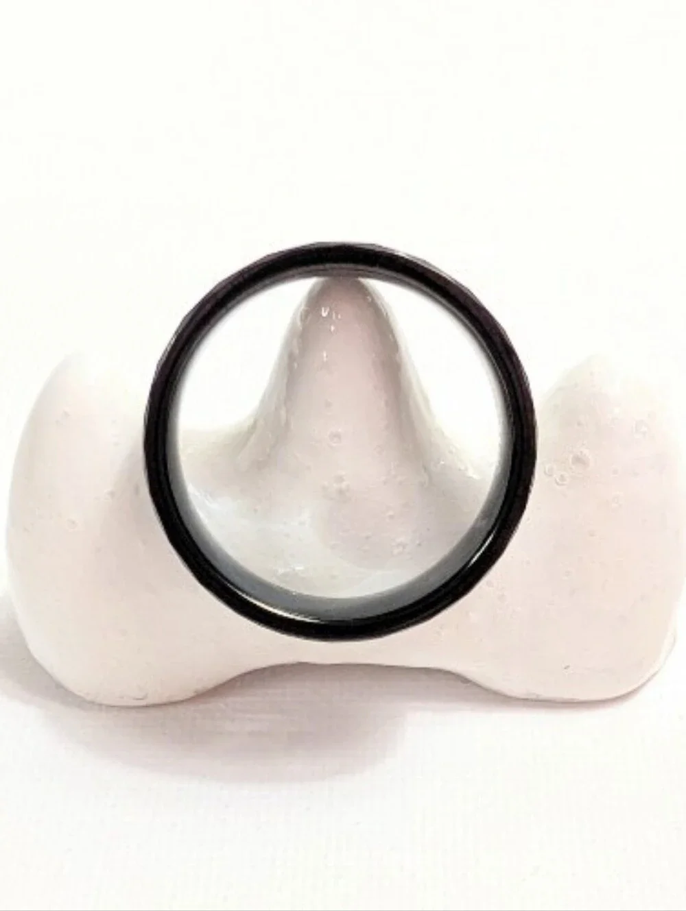 Men's Hammered Black Tungsten Galaxy Opal Meteorite Band Size 14